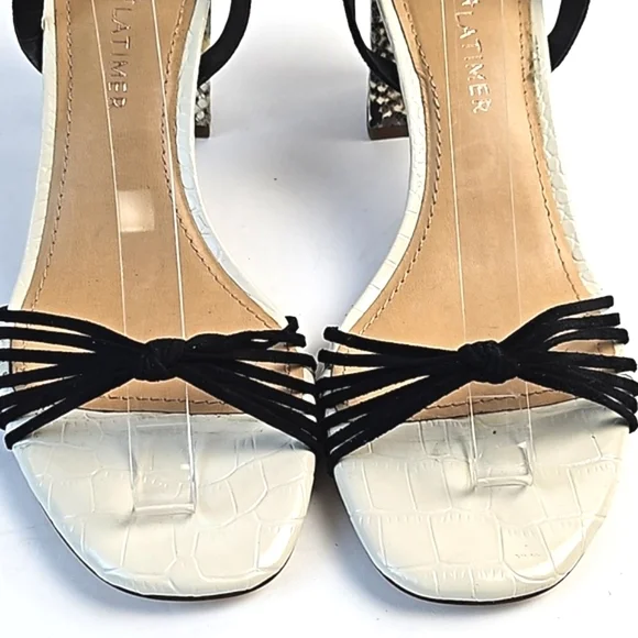 Gibson Latimer Cordelia Sheep Leather Snake Print Ankle Strap Block Heel… - Picture 6 of 16